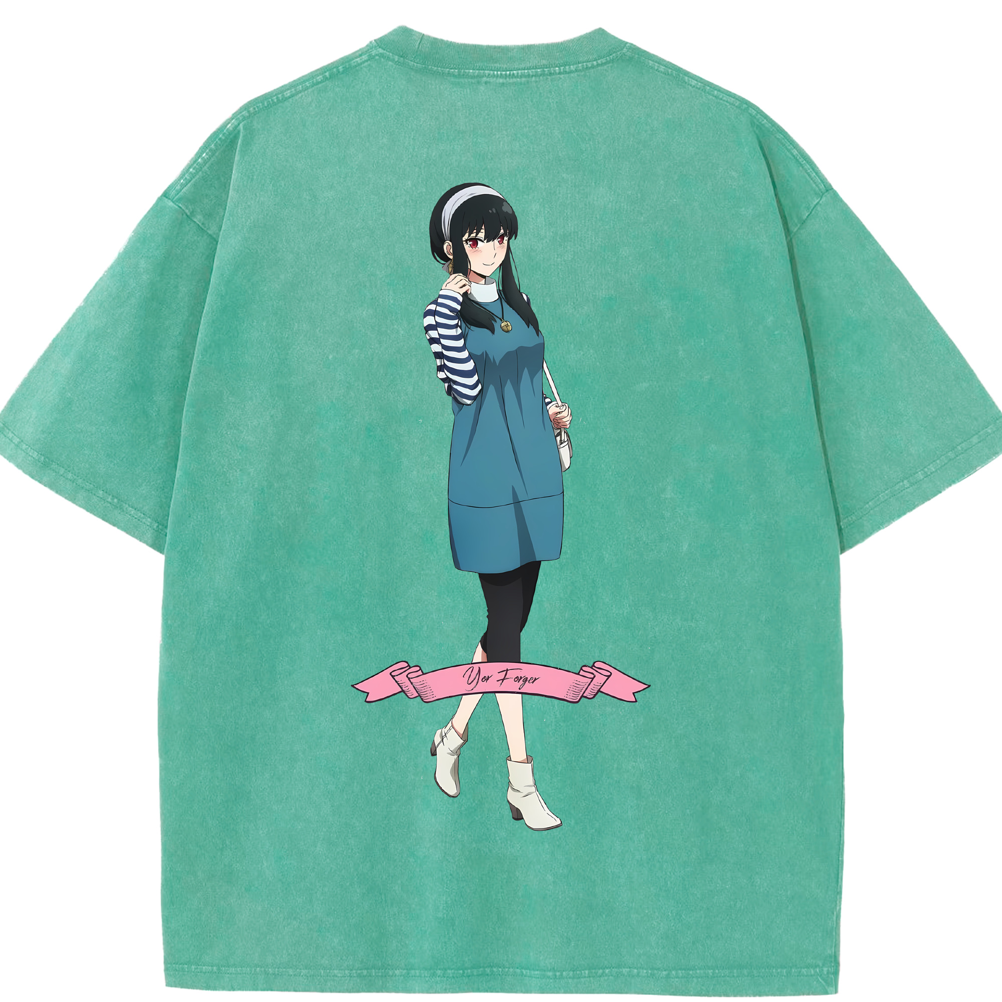 （画像用） SPY×FAMILY间谍家家酒 綿100% ヴィンテージ風 半袖Tシャツ（背面プリント）